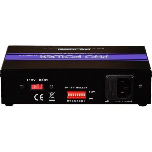 Carl Martin Pro Power Version 2 - Multi str�mforsyning 9-12V 350mA